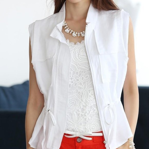 White rose embroidered blouse - Picture 10 of 13